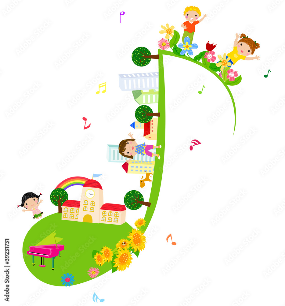 Obraz premium Children of music school