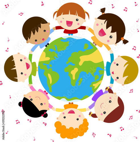 world kids vector