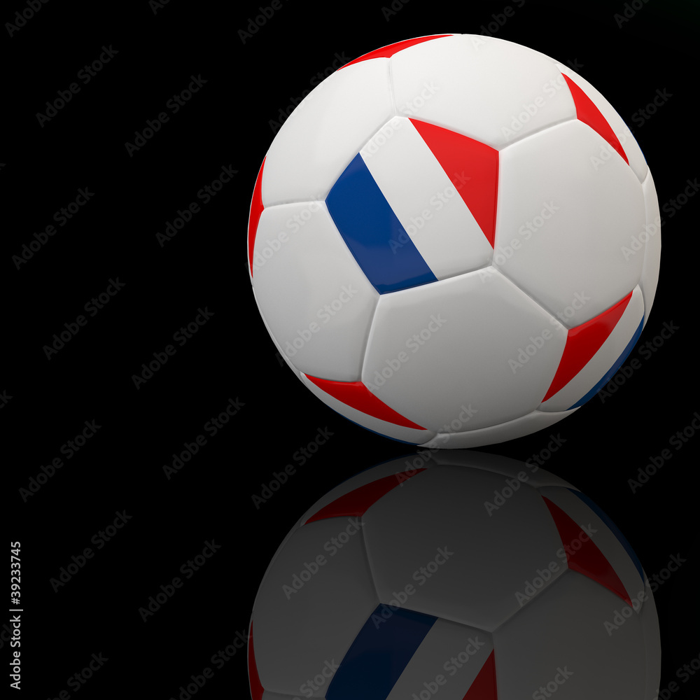 Obraz premium France flag on 3d football