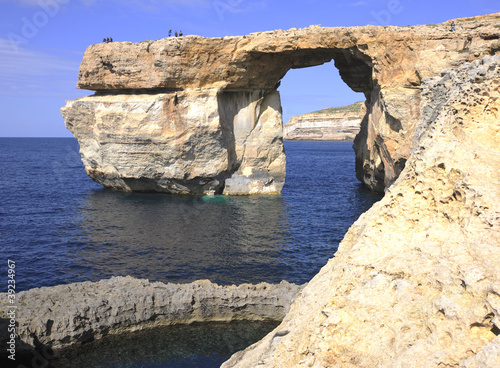 Limestone formation Azure window on Gozo, Malta