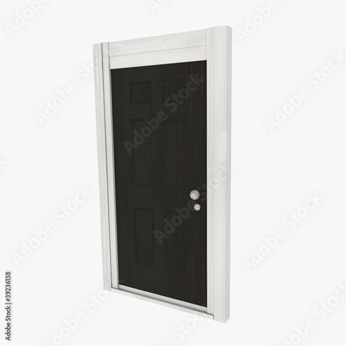 3d render of wooden door