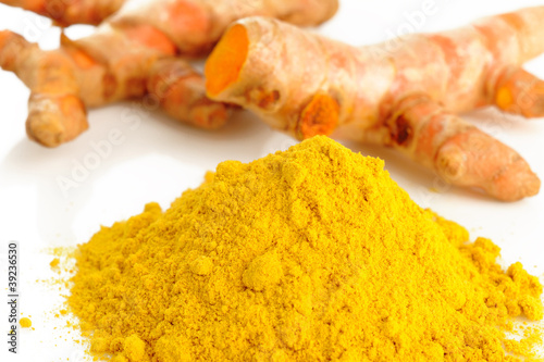 Pile of  turmeric