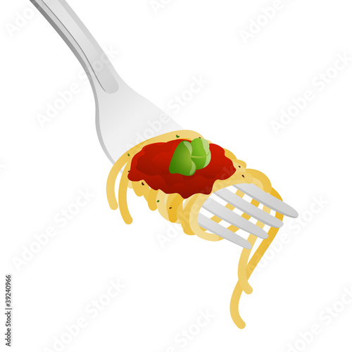 Spaghetti on a fork