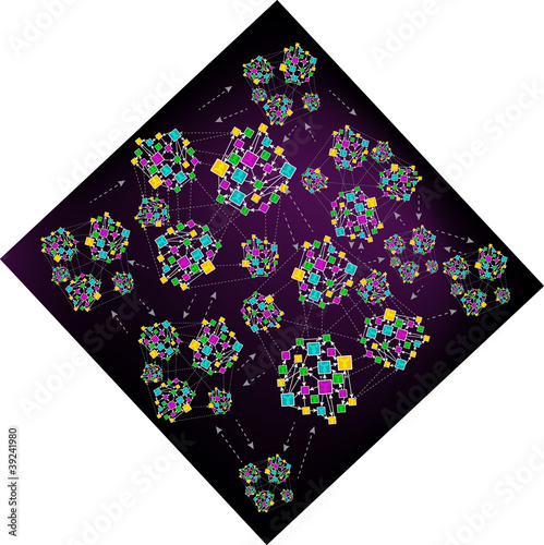 People schematic, arrows, dark background
