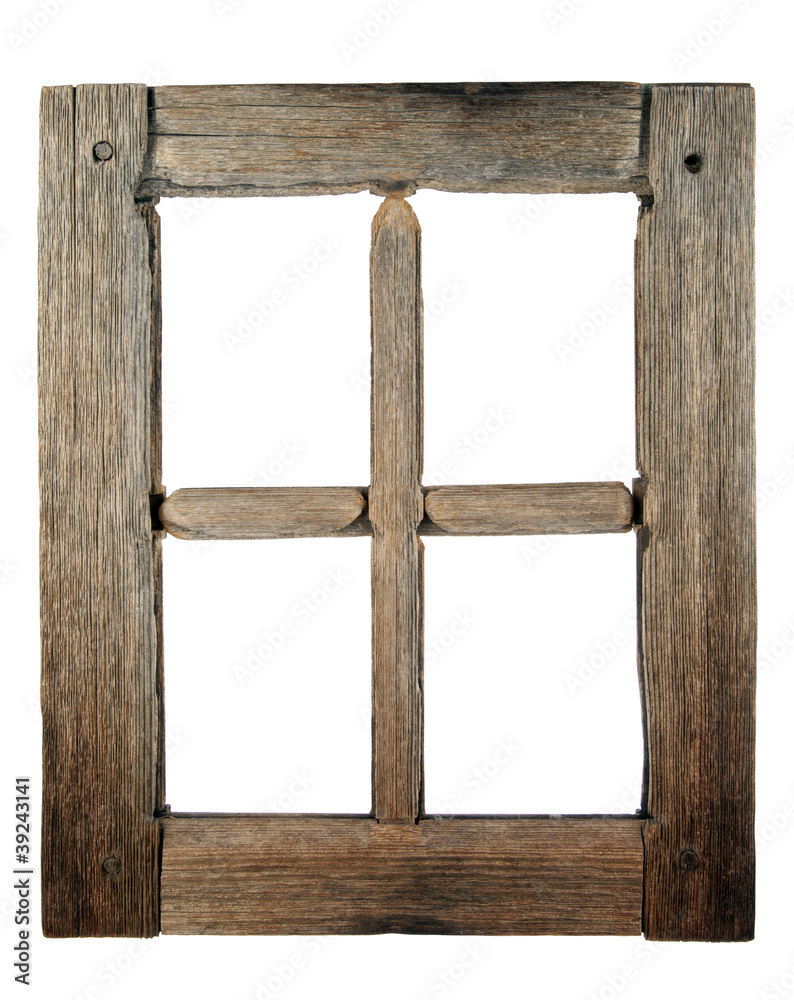 Very old grunged wooden window Very old grunged wooden window
