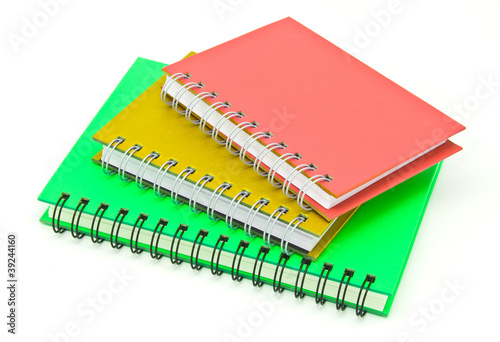 stack of ring binder book or notebook