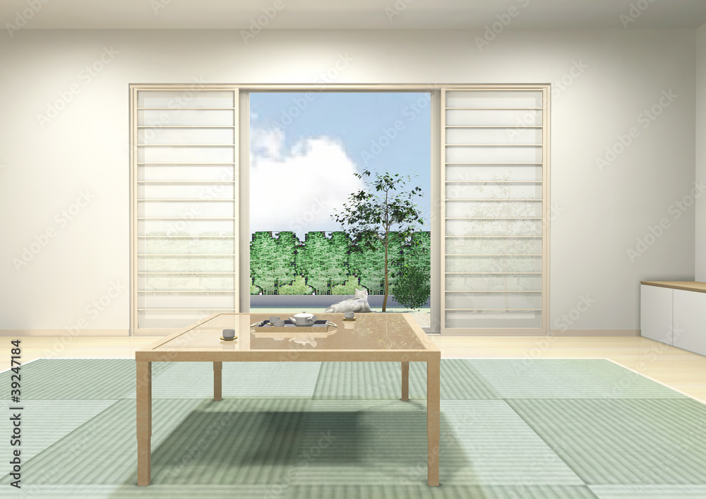 Fototapeta premium 畳の居間のパース