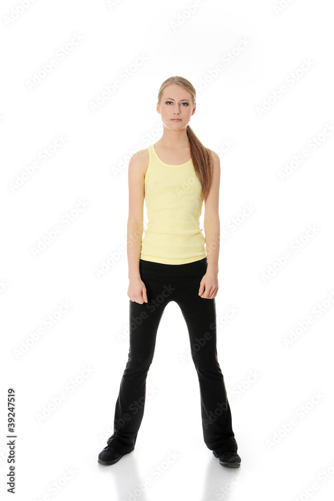 Young woman doing exercise Young woman doing exercise