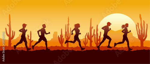 Desert runners photo