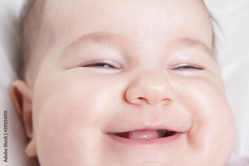smiling newborn baby portrait smiling newborn baby portrait