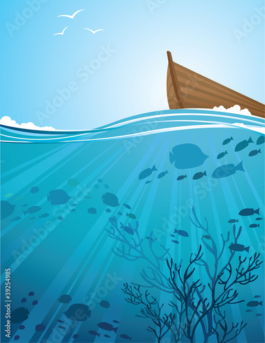 water sea and boat