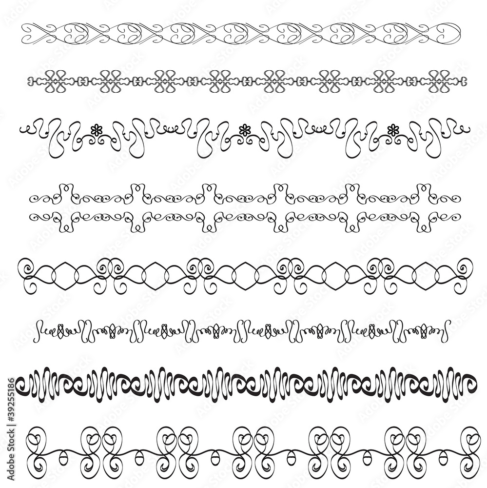 Set of vector borders for design Set of vector borders for design