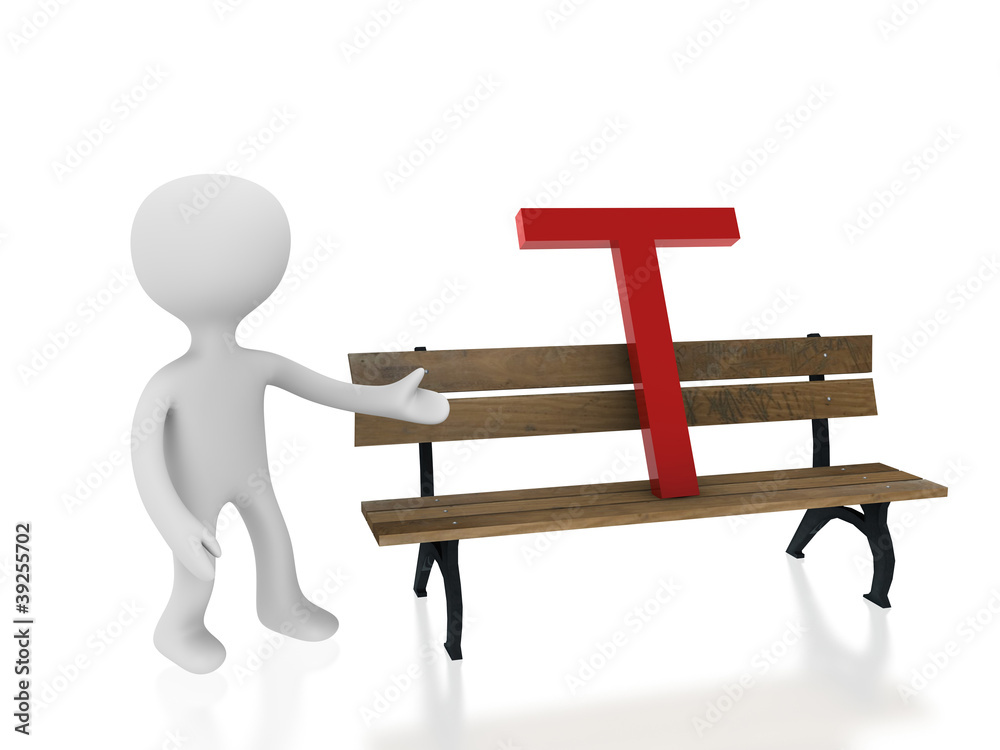 Fototapeta premium letter T on desk