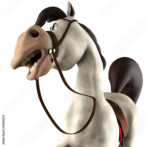 Fototapeta Naklejka Na Ścianę i Meble -  horse cartoon close up now