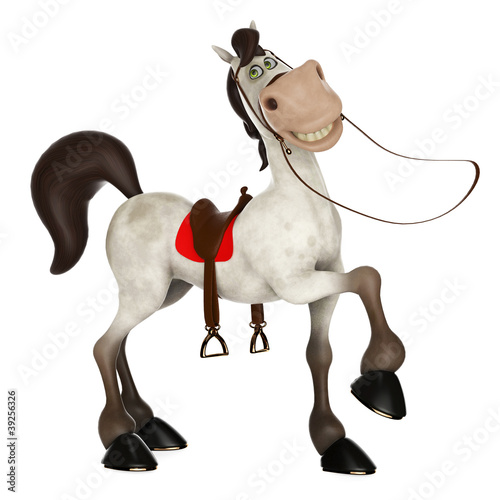 Fototapeta Naklejka Na Ścianę i Meble -  horse cartoon casual walk