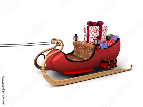 Εκτύπωση καμβά Santa sledges