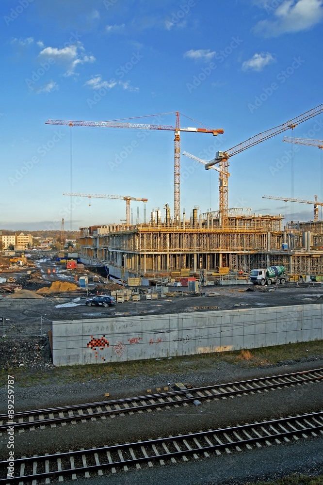 Construction of Karolina Building in Ostrava in Czech Republic Construction of Karolina Building in Ostrava in Czech Republic