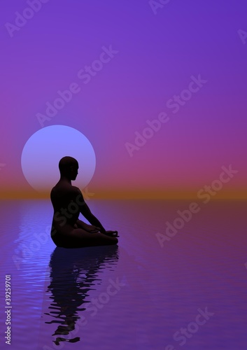 Meditation and violet moon © Elenarts