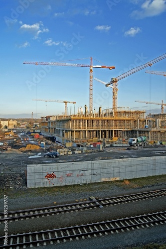 Construction of Karolina Building in Ostrava in Czech Republic