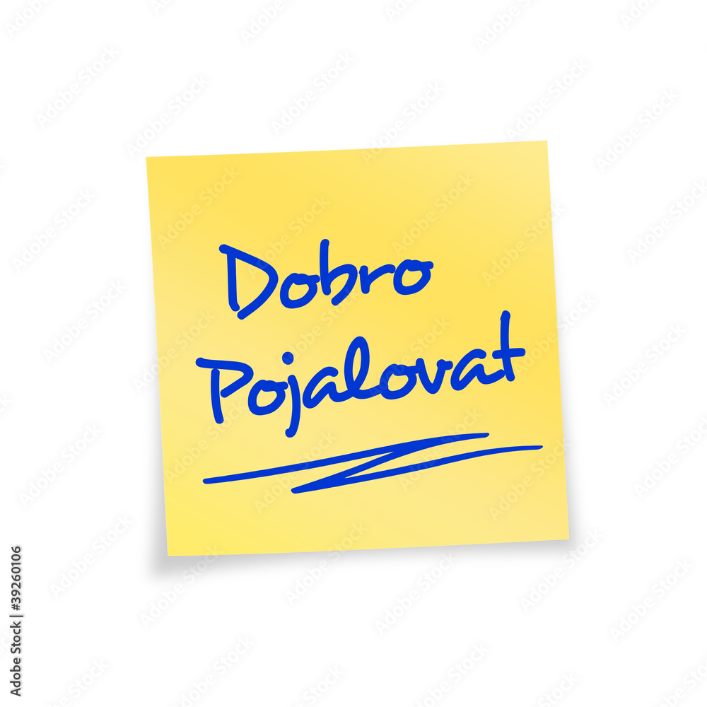 Notizzettel gelb Dobro Pojalovat Notizzettel gelb Dobro Pojalovat