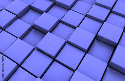 bumby surface made of 3d blue cubes