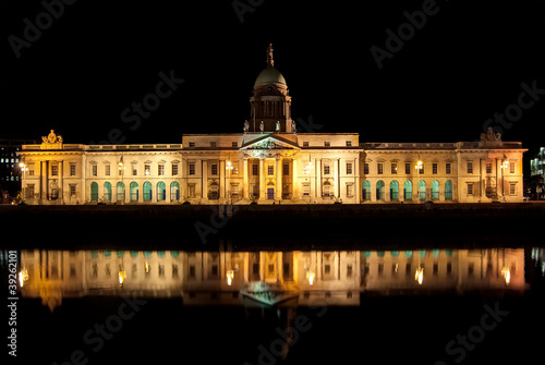 The Custom House, Dublin, Ireland - at night photo