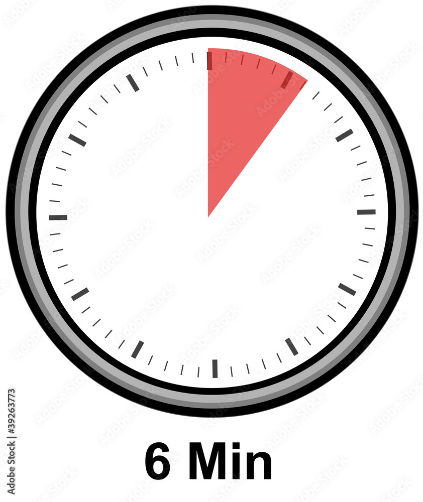 Timer - 6 Minuten Stock Illustration | Adobe Stock