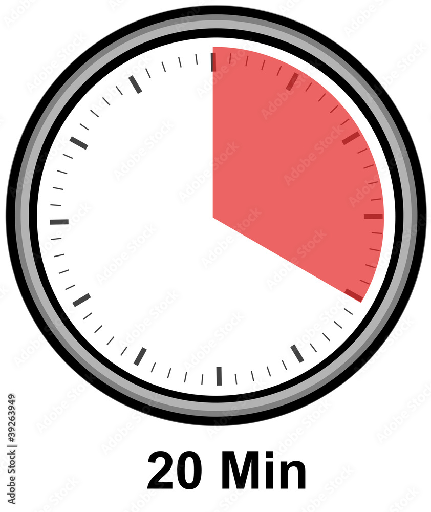 Timer - 20 Minuten ilustración de Stock | Adobe Stock