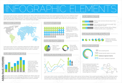 Big Vector set of Infographic elements