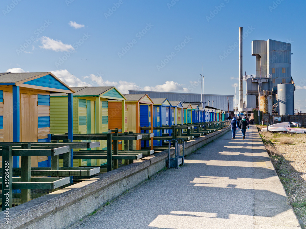 Naklejka premium Beach Huts in Whitstable