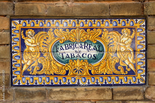 tiles at Royal Tobacco Factory in Seville