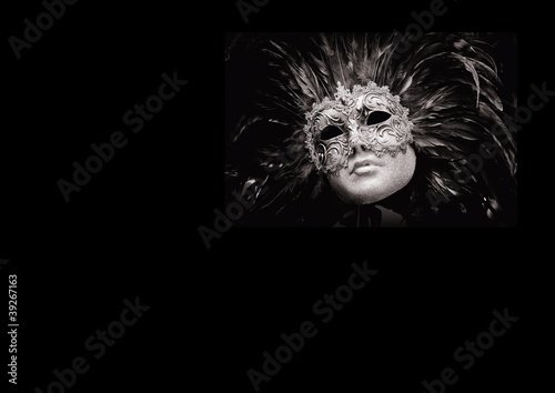 Venice carnival mask as symbol of carnival, magical Venice