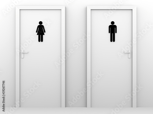 Toilet doors