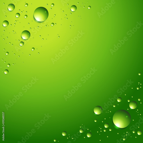 waterdrops on green ground
