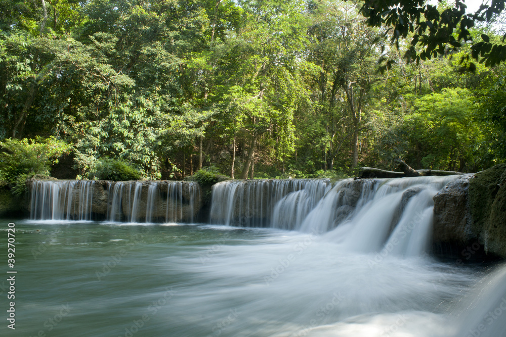 waterfalls in deep forest