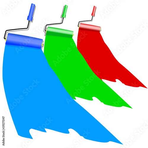 Three roller for painting.
