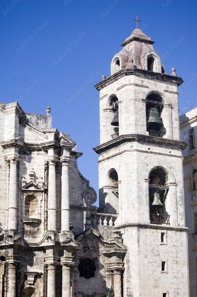 Bell tower of cathedral of Havana - Cuba