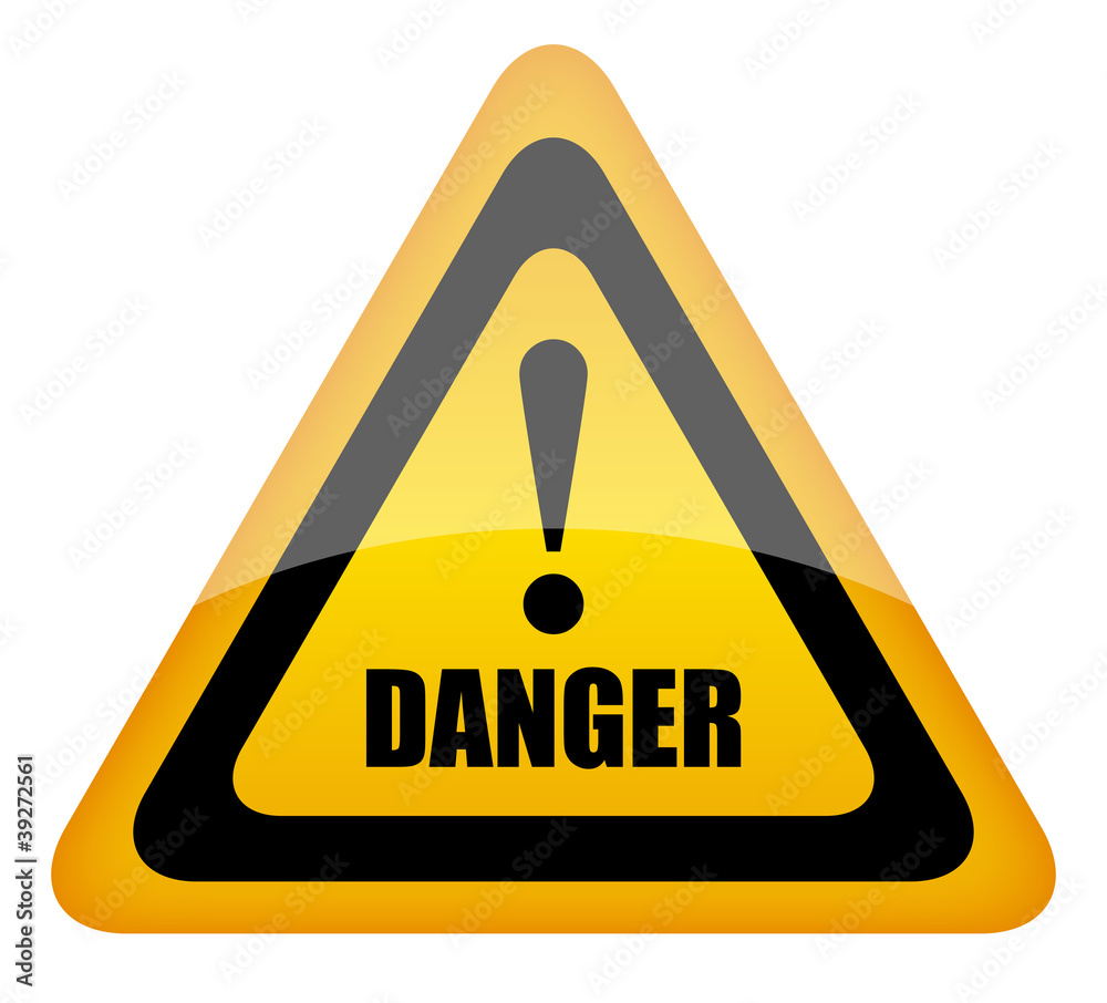 Obraz premium Vector danger sign