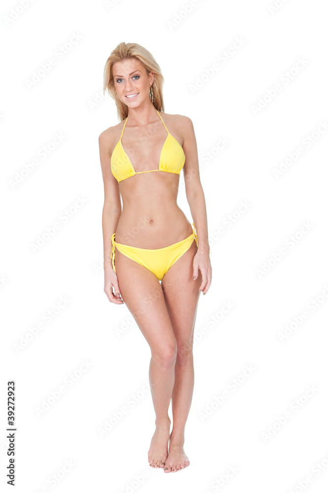 Portrait of beautiful young woman in bikini Portrait of beautiful young woman in bikini
