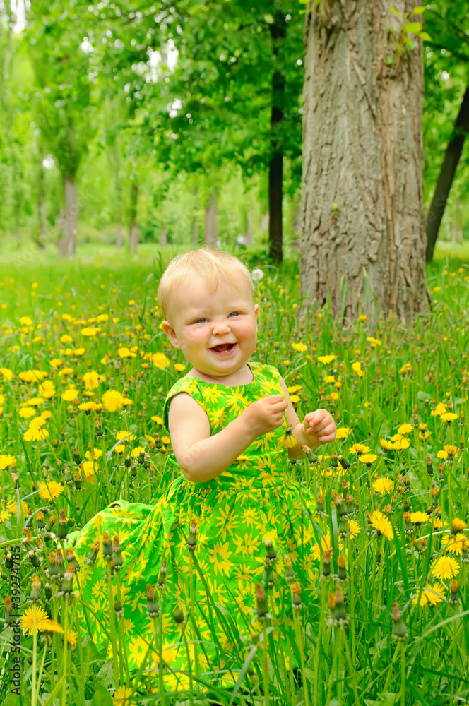 Outdoor portrait of a cute little girl Outdoor portrait of a cute little girl