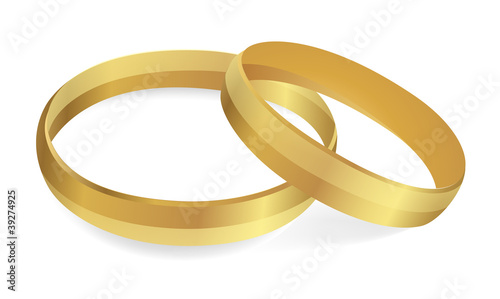 Wedding rings. Vector