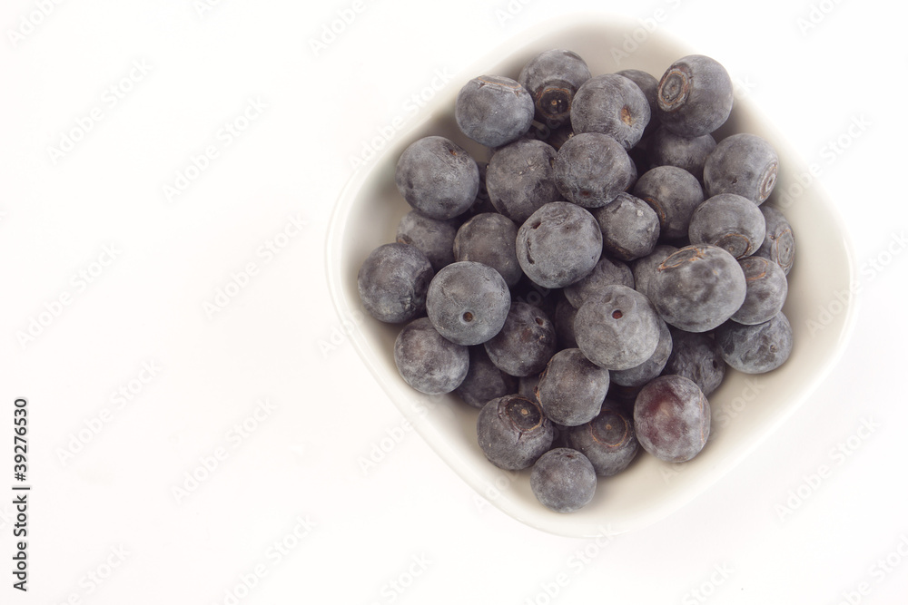 Fresh blueberries on white Fresh blueberries on white