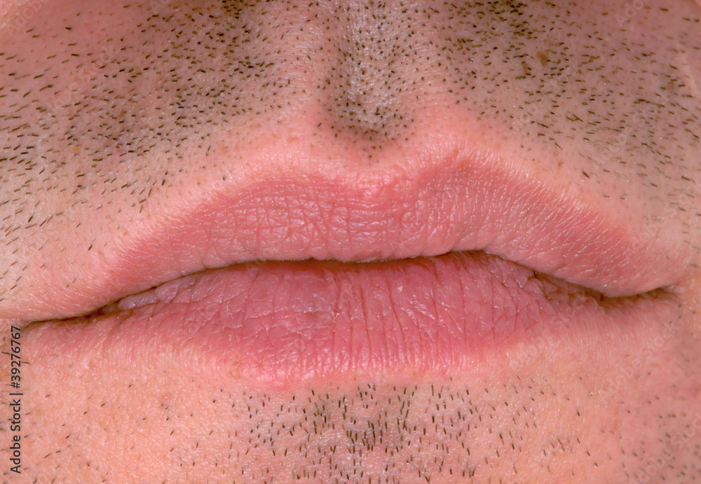 Fototapeta premium Lippen von einem Mann