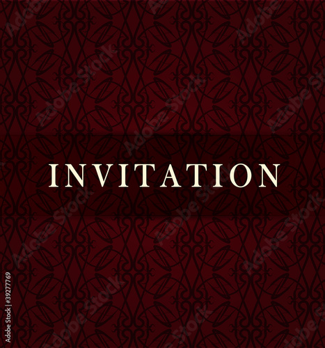 Retro dark invitation card
