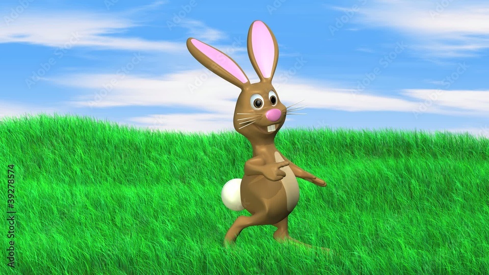 Osterhase schleicht durchs Gras