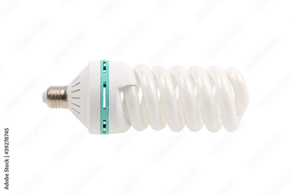 Fluorescent Light Bulb energy saving isolated on white Fluorescent Light Bulb energy saving isolated on white
