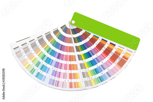open color guide swatch on white