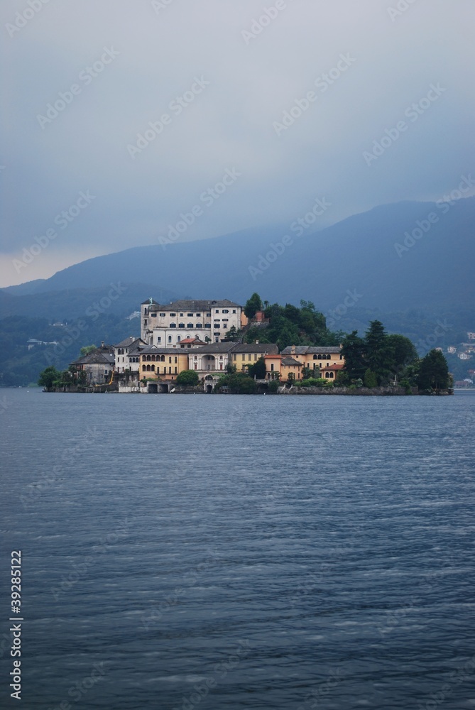 Orta St. Giulio island on Orta lake, Piedmont, Italy Orta St. Giulio island on Orta lake, Piedmont, Italy