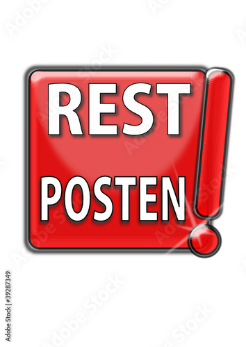 Schild Restposten