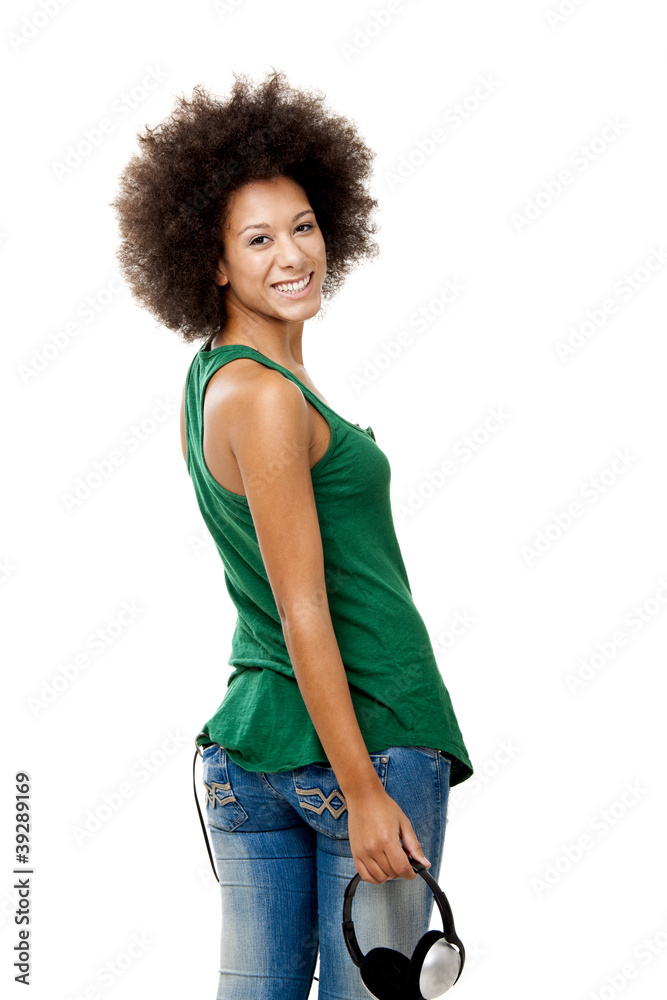 Beautiful girl with headphones